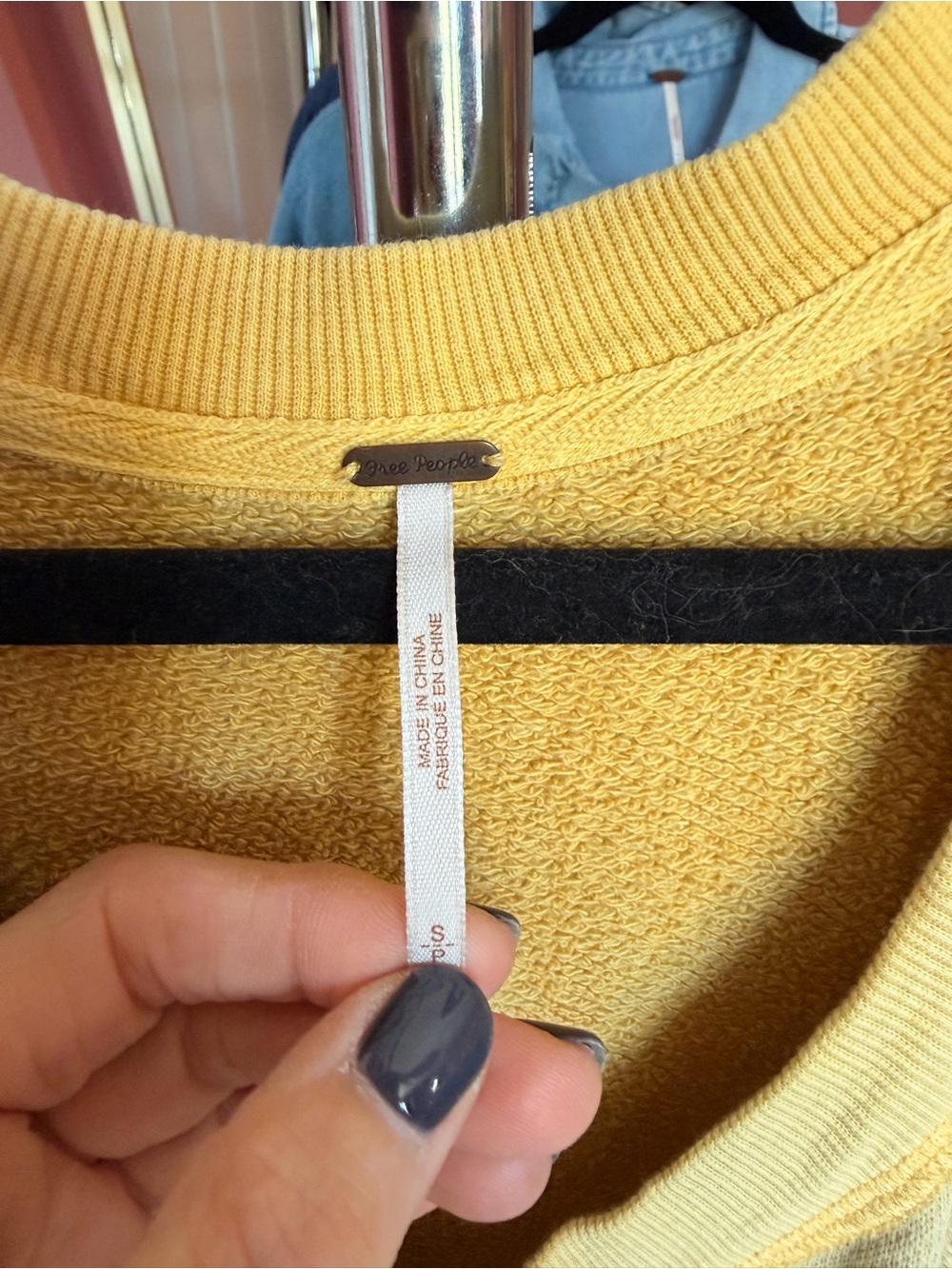 Free People Mustard Yellow Knit Sweater - Picture 2 of 2
